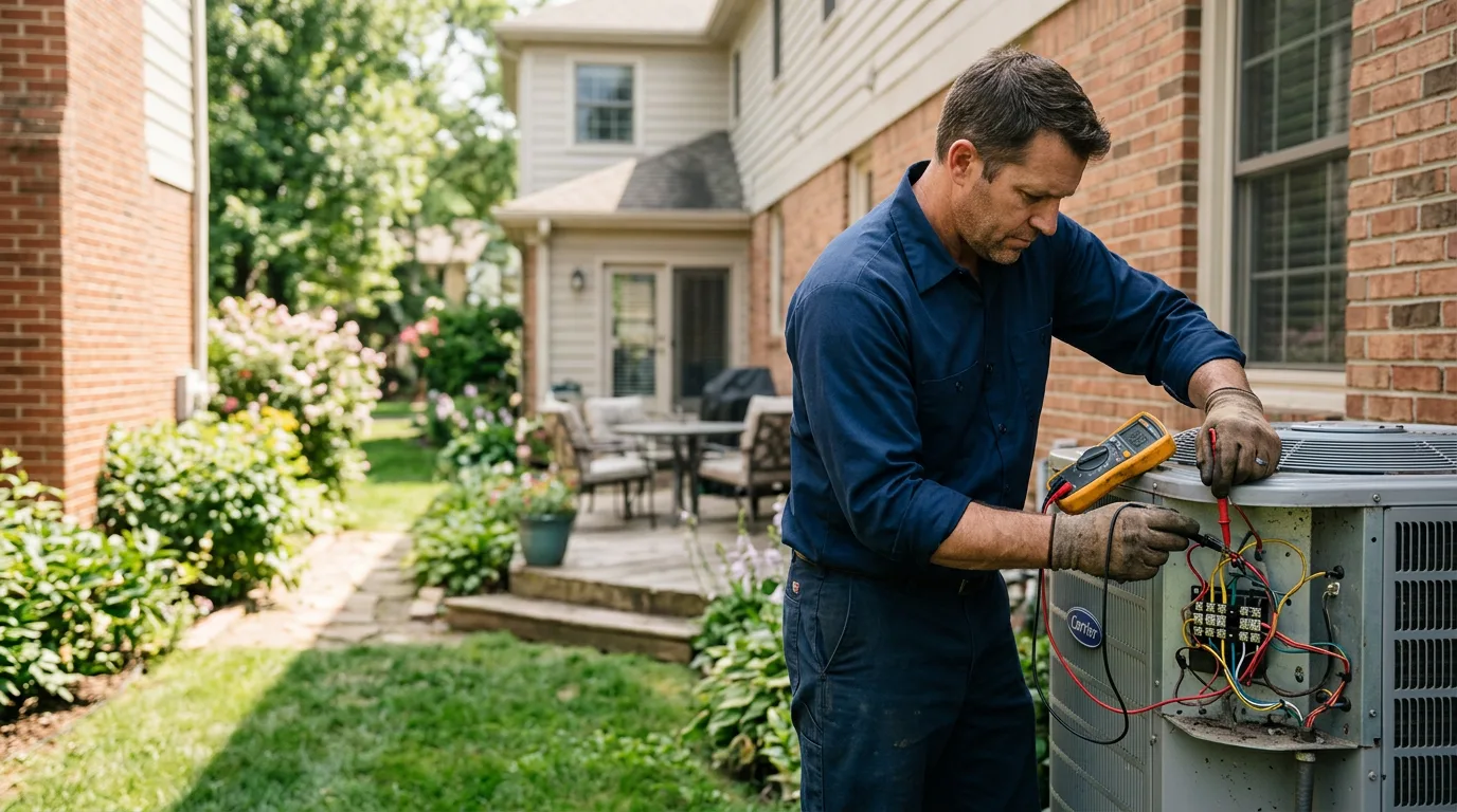 HVAC technician working near Hawk Point, MO